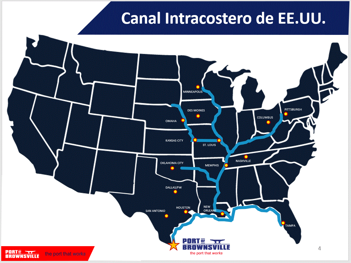 Servicio de Barcaza a la región del Este de los Estados Unidos